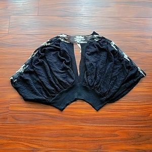 Free People Cropped Knit Sweater Size M